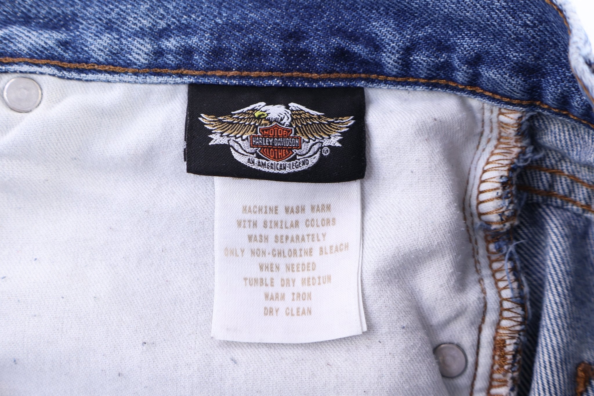 Harley Davidson Motorcycles Medium Wash Denim Jeans - Pants - Thrifted Threads