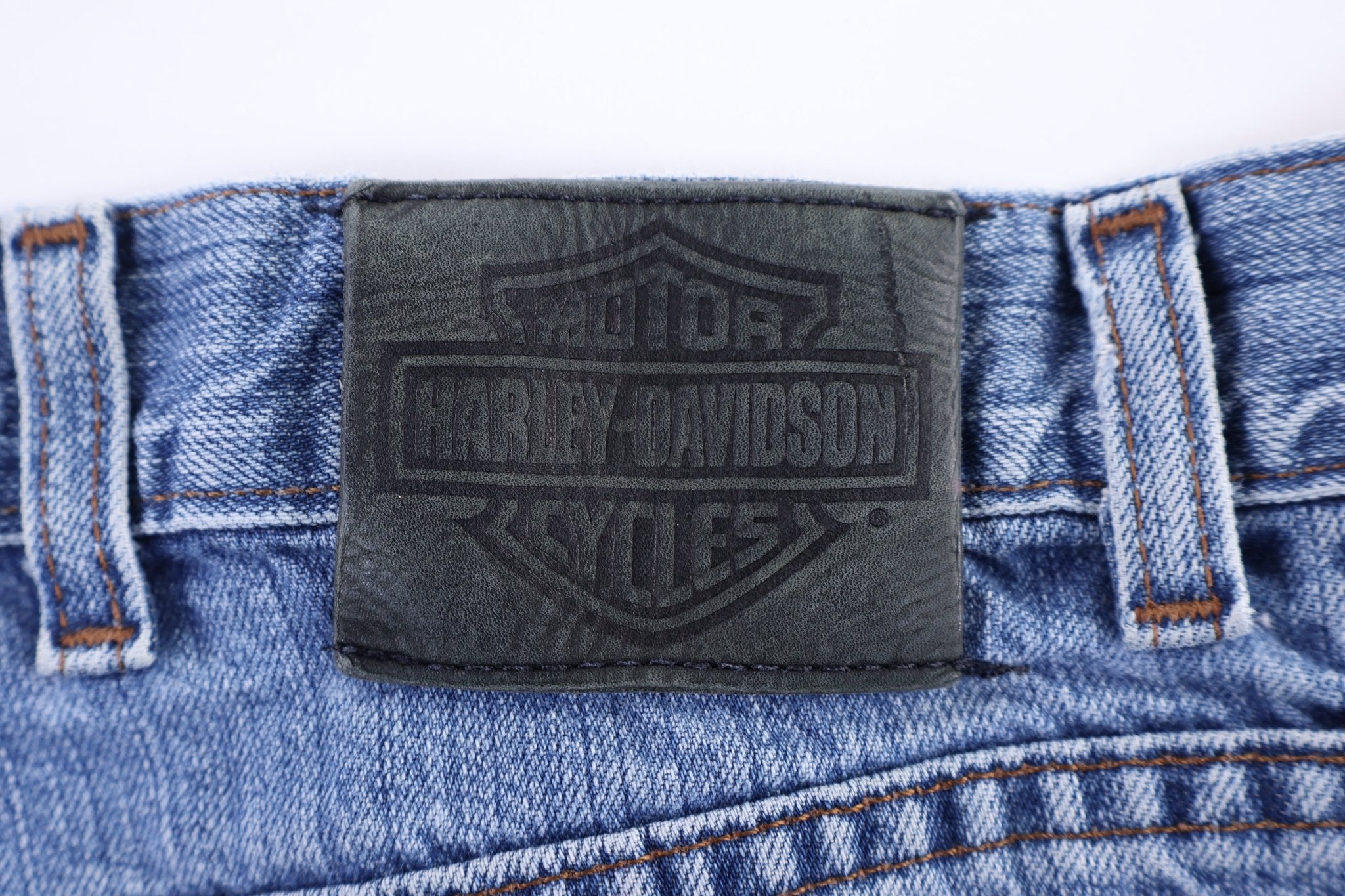 Harley Davidson Motorcycles Medium Wash Denim Jeans - Pants - Thrifted Threads