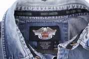 Harley Davidson Motorcycles Medium Wash LS Button Down - Button Ups/Downs - Thrifted Threads