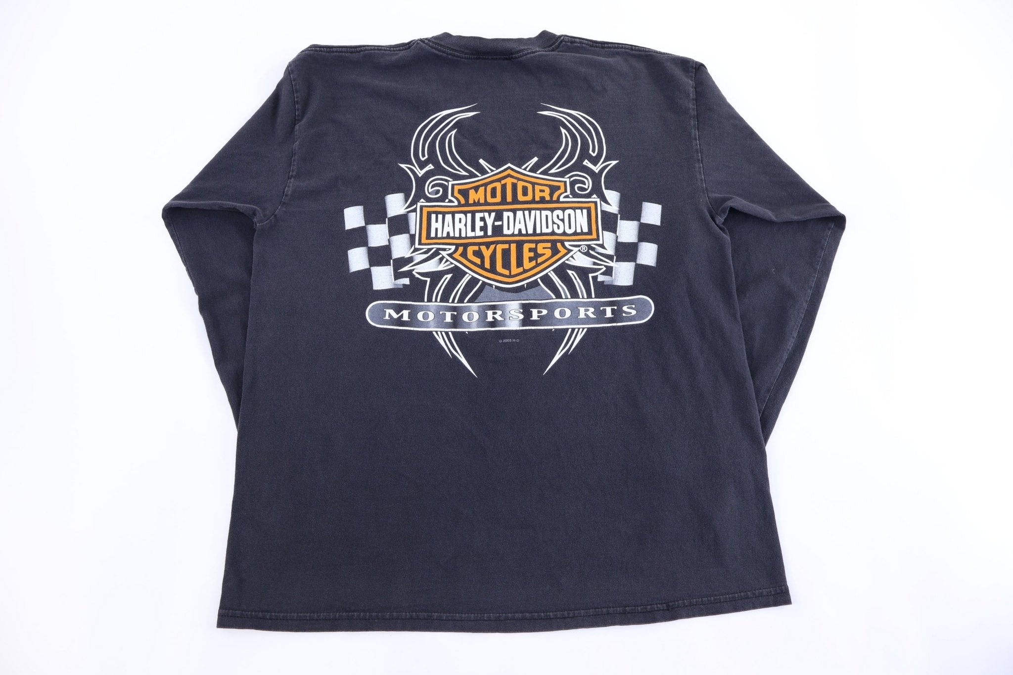 Harley Davidson Motorcycles Motorsports LS T-shirt - Shirts & Tops - Thrifted Threads