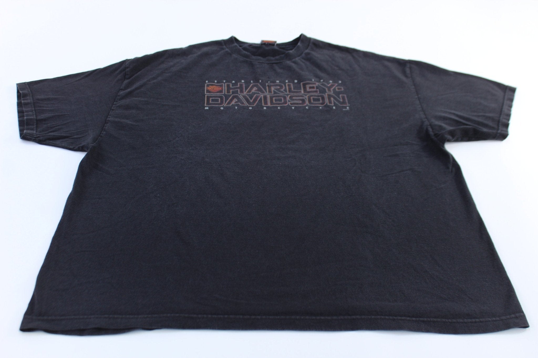 Harley Davidson Motorcycles Oconomowoc, Wisconsin T-Shirt - ThriftedThreads.com