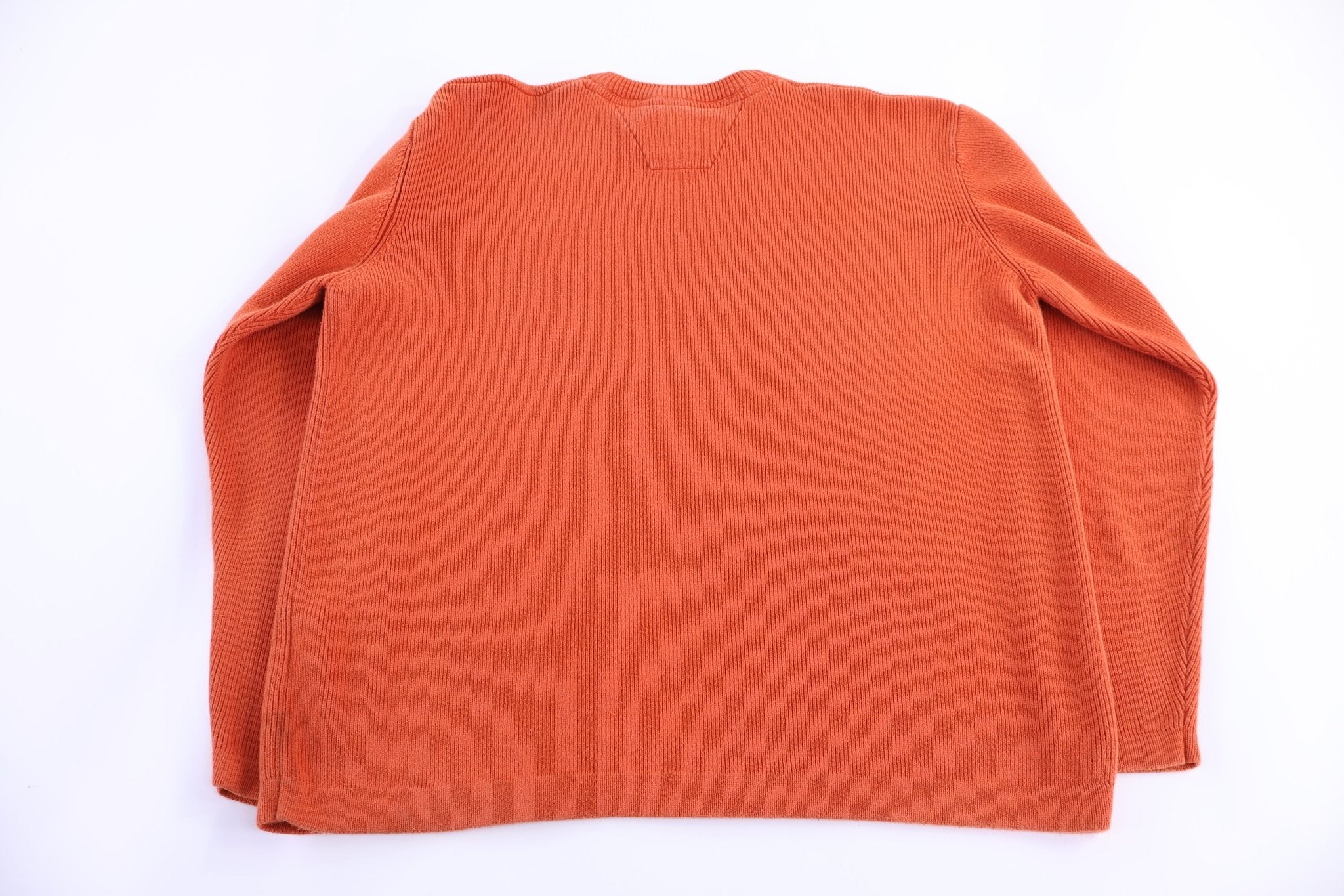 Harley Davidson Motorcycles Orange Knit Sweater - Sweater - Thrifted Threads