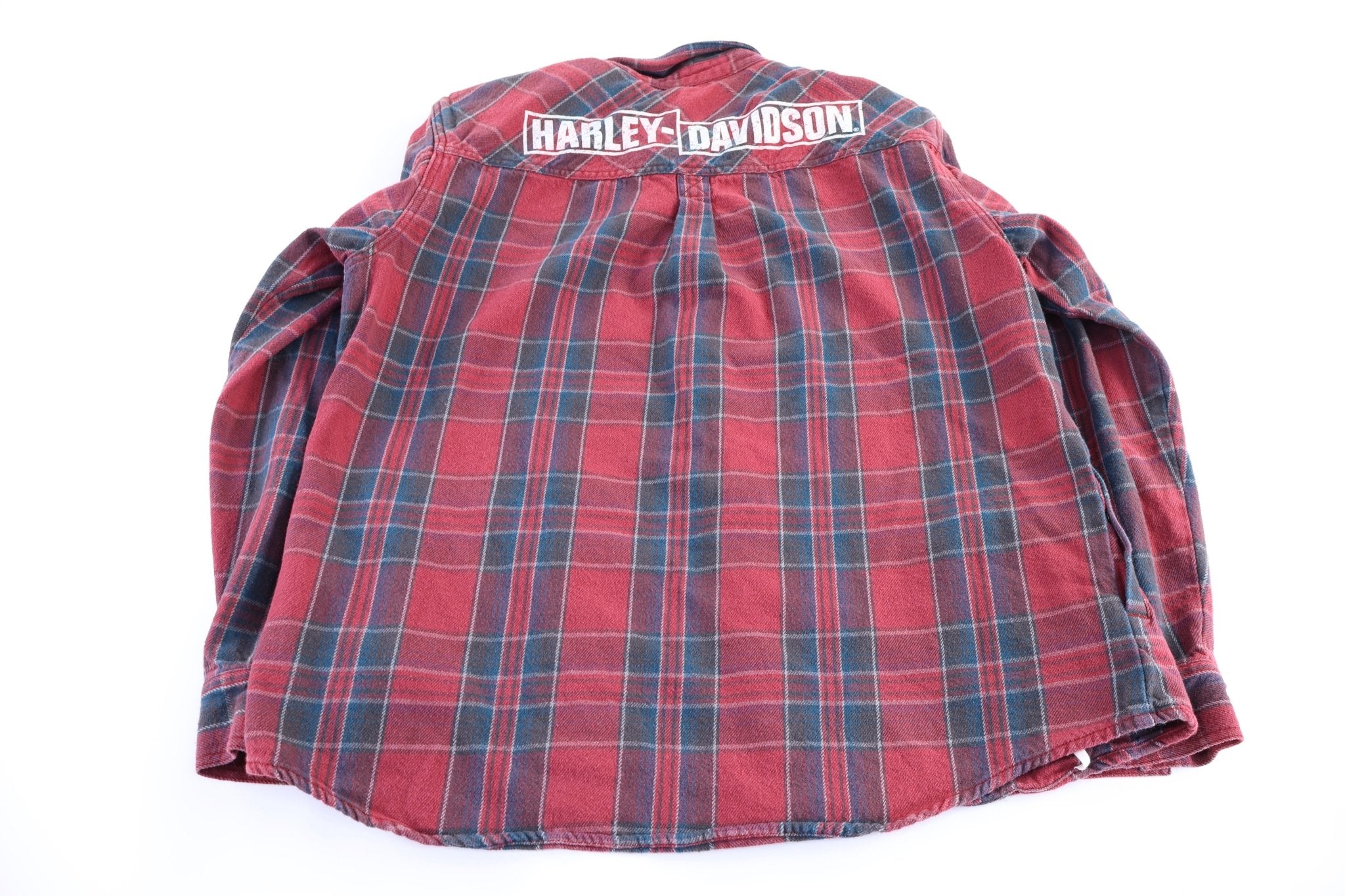 Harley Davidson Motorcycles Plaid LS Button Down - Button Up - Thrifted Threads