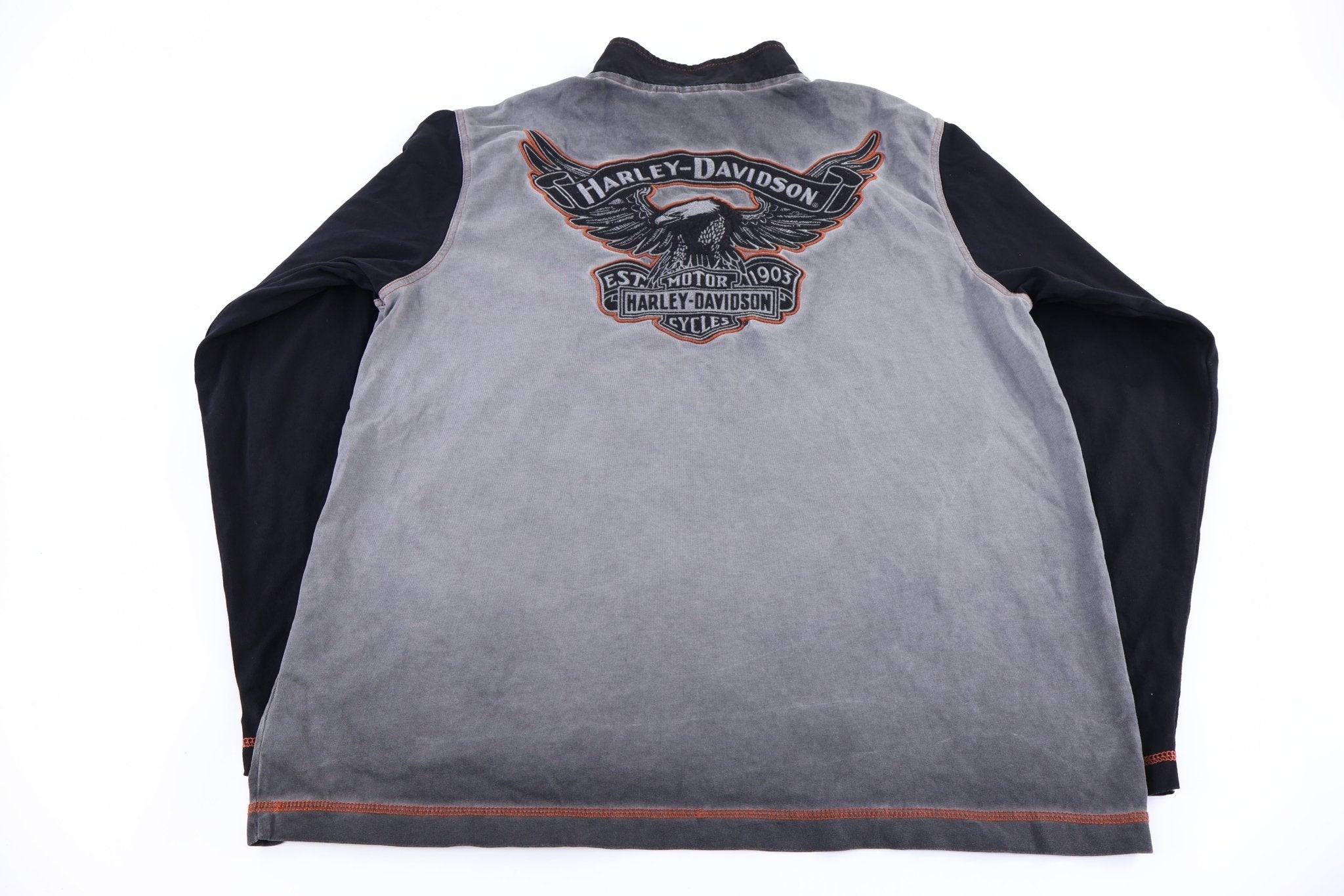 Harley Davidson Motorcycles Quarter Zip Pullover - Sweater - Thrifted Threads