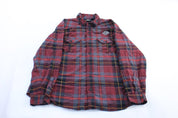 Harley Davidson Motorcycles Red & Black Plaid LS Button Down Shirt - ThriftedThreads.com