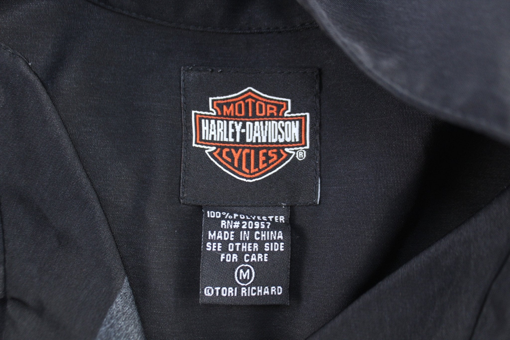 Harley Davidson Motorcycles Road King All Over Graphic Button Down - Button Ups/Downs - Thrifted Threads