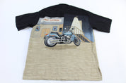 Harley Davidson Motorcycles Road King All Over Graphic Button Down - Button Ups/Downs - Thrifted Threads