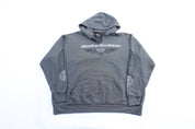 Harley Davidson Motorcycles Sauk City, Wisconsin Pullover Hoodie - ThriftedThreads.com