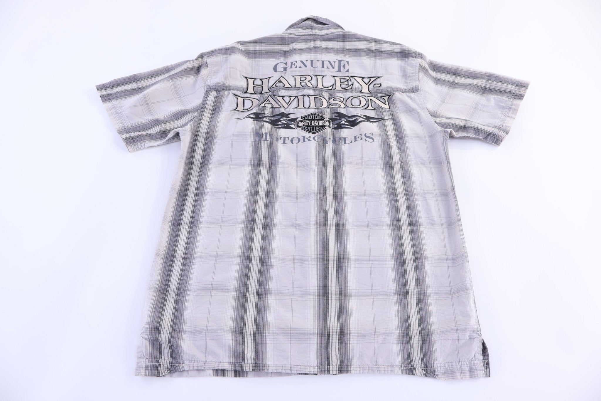 Harley Davidson Motorcycles Short Sleeve Button Down - Button Ups/Downs - Thrifted Threads