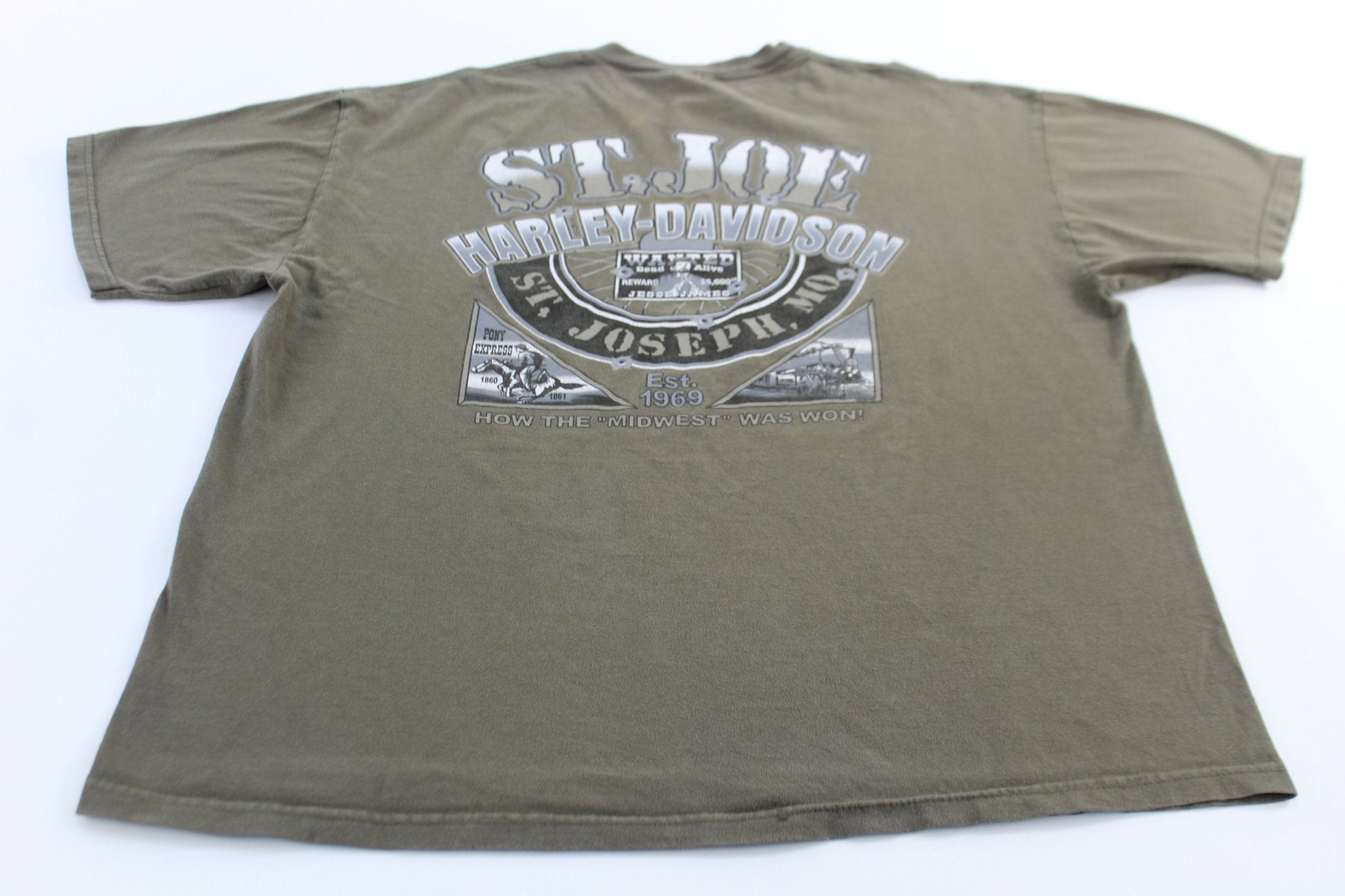 Harley Davidson Motorcycles St. Joseph, Missouri T-Shirt - ThriftedThreads.com