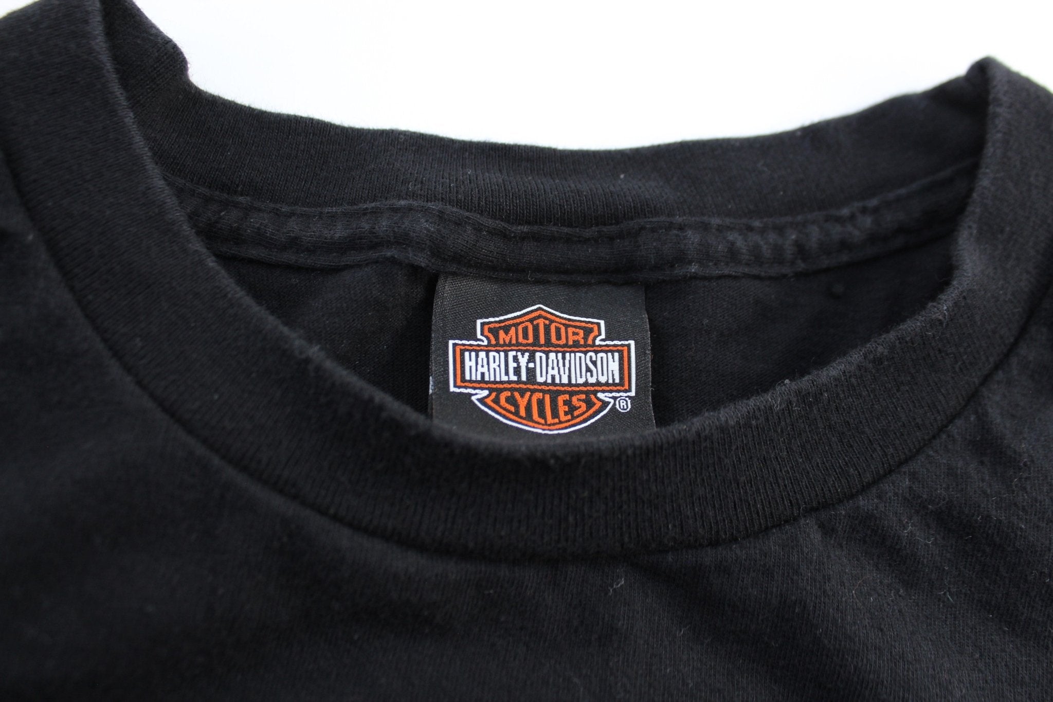 Harley Davidson Motorcycles Stafford, Texas T-Shirt - ThriftedThreads.com