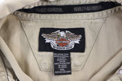 Harley Davidson Motorcycles Tan Button Down - Button Ups/Downs - Thrifted Threads