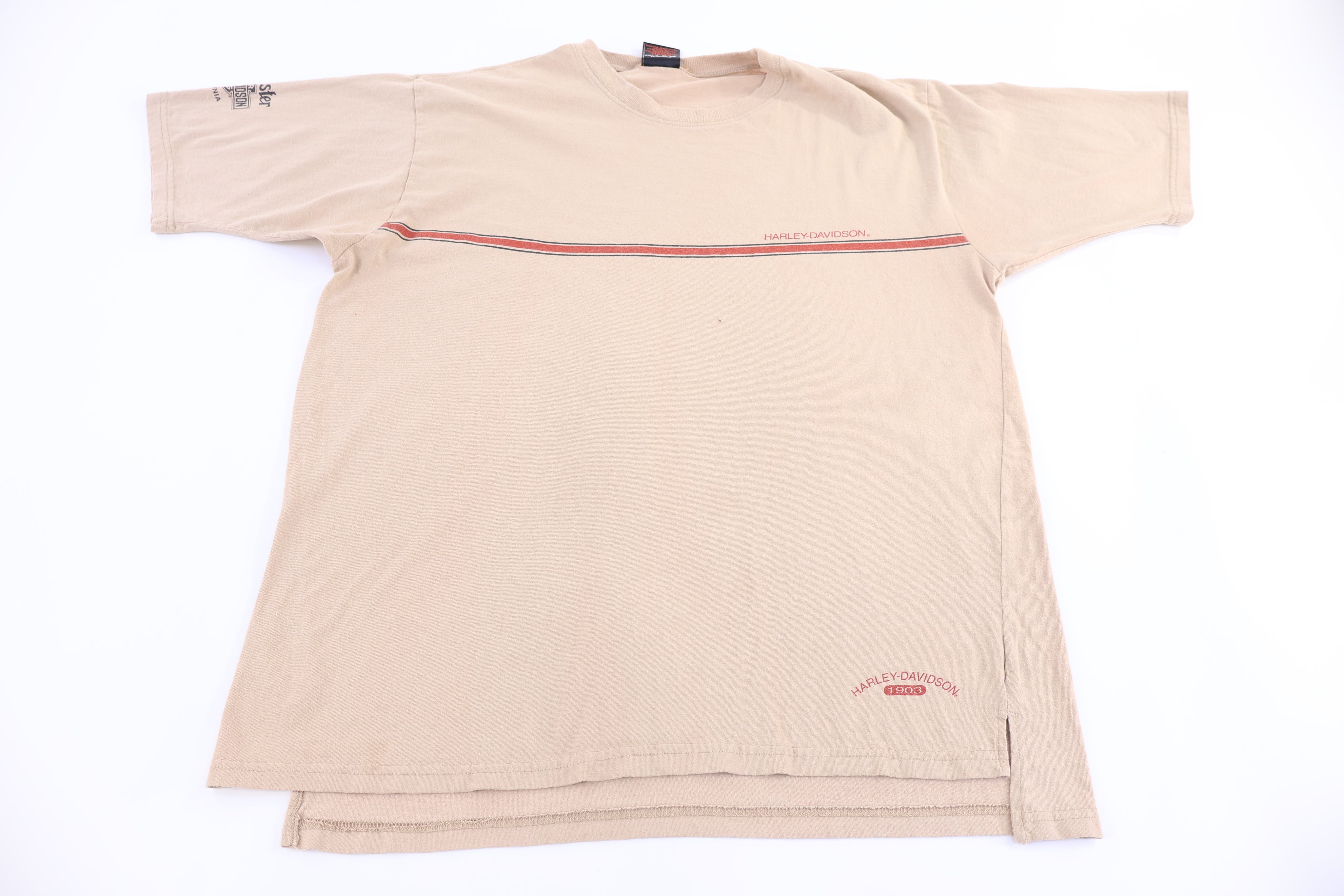 Harley Davidson Motorcycles Tan T-shirt - Shirts & Tops - Thrifted Threads
