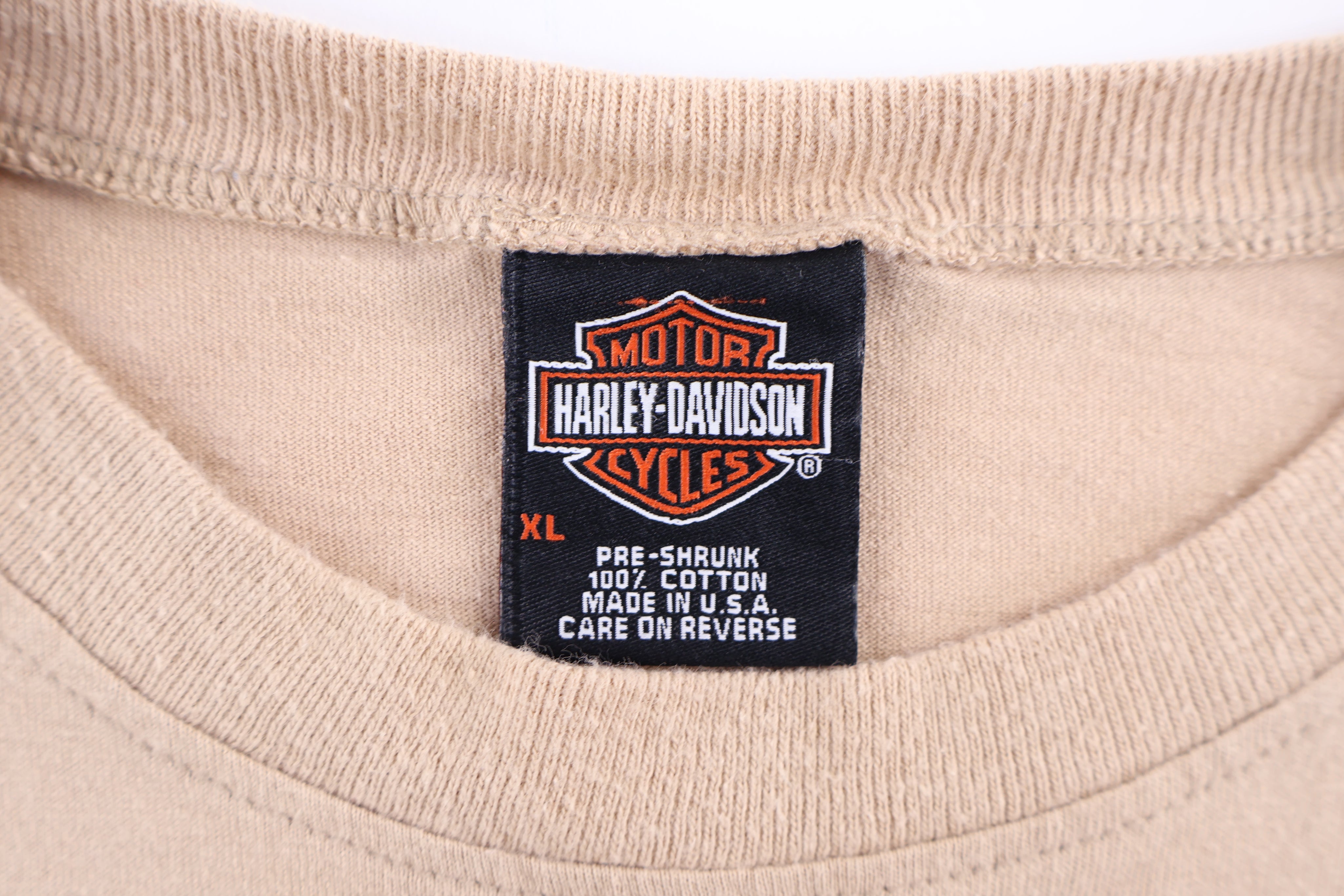 Harley Davidson Motorcycles Tan T-shirt - Shirts & Tops - Thrifted Threads