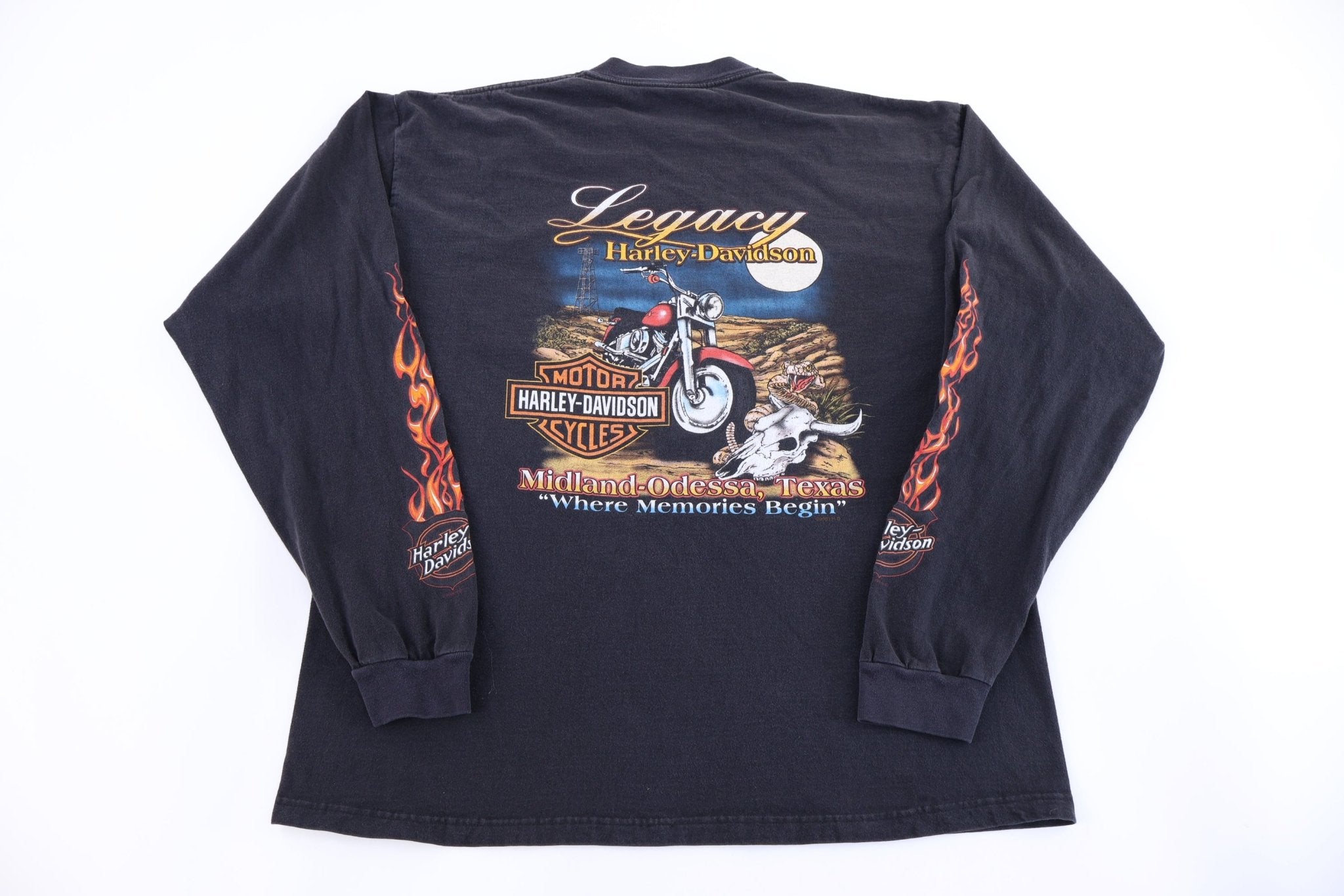 Harley Davidson Motorcycles Texas LS T-shirt - Shirts & Tops - Thrifted Threads