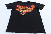 Harley Davidson Motorcycles Tulsa, Oklahoma Flame Eagle T-Shirt - ThriftedThreads.com