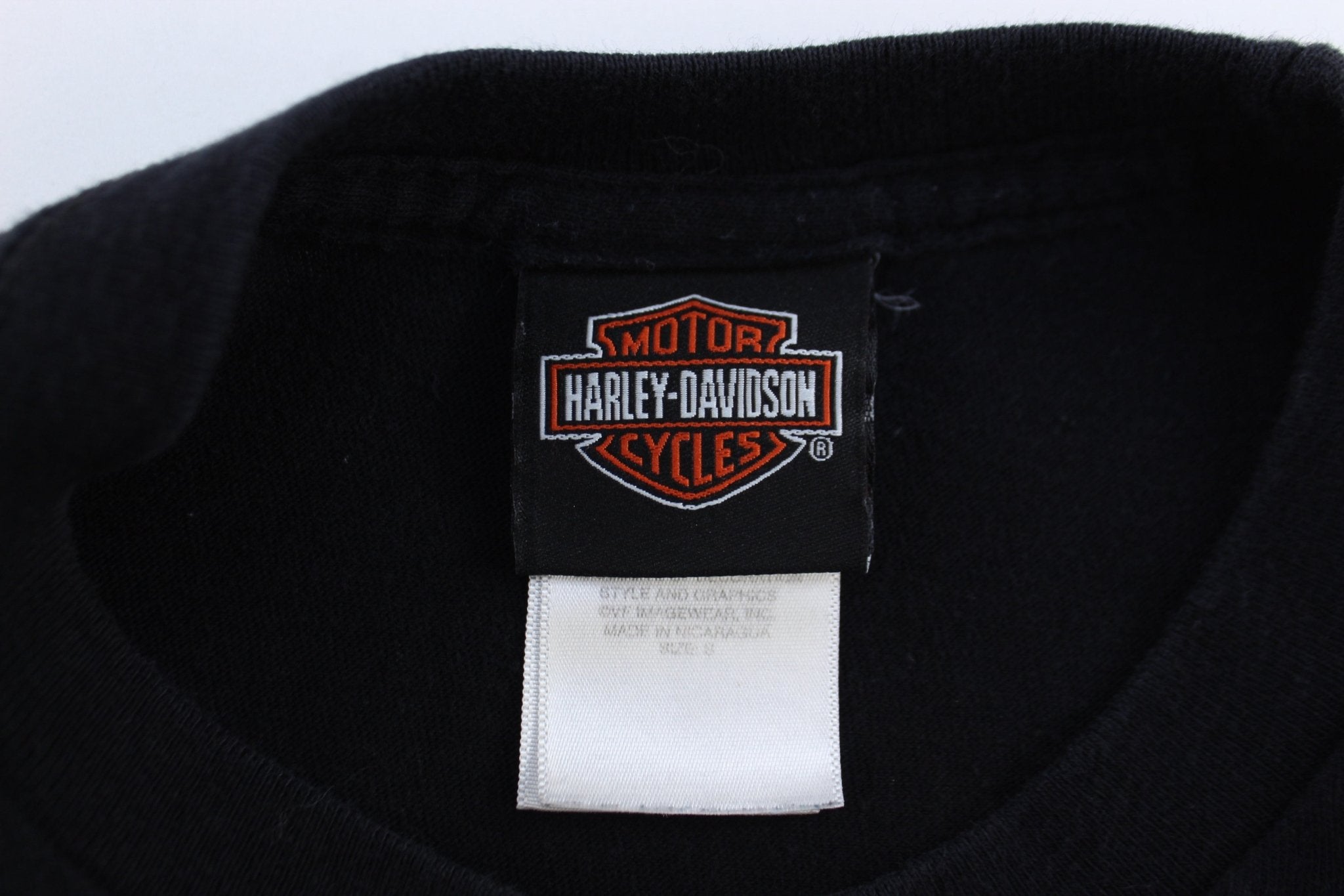 Harley Davidson Motorcycles Tulsa, Oklahoma Flame Eagle T-Shirt - ThriftedThreads.com