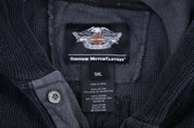 Harley Davidson Motorcycles Waffle Knit Hooded Pullover - Sweater - Thrifted Threads