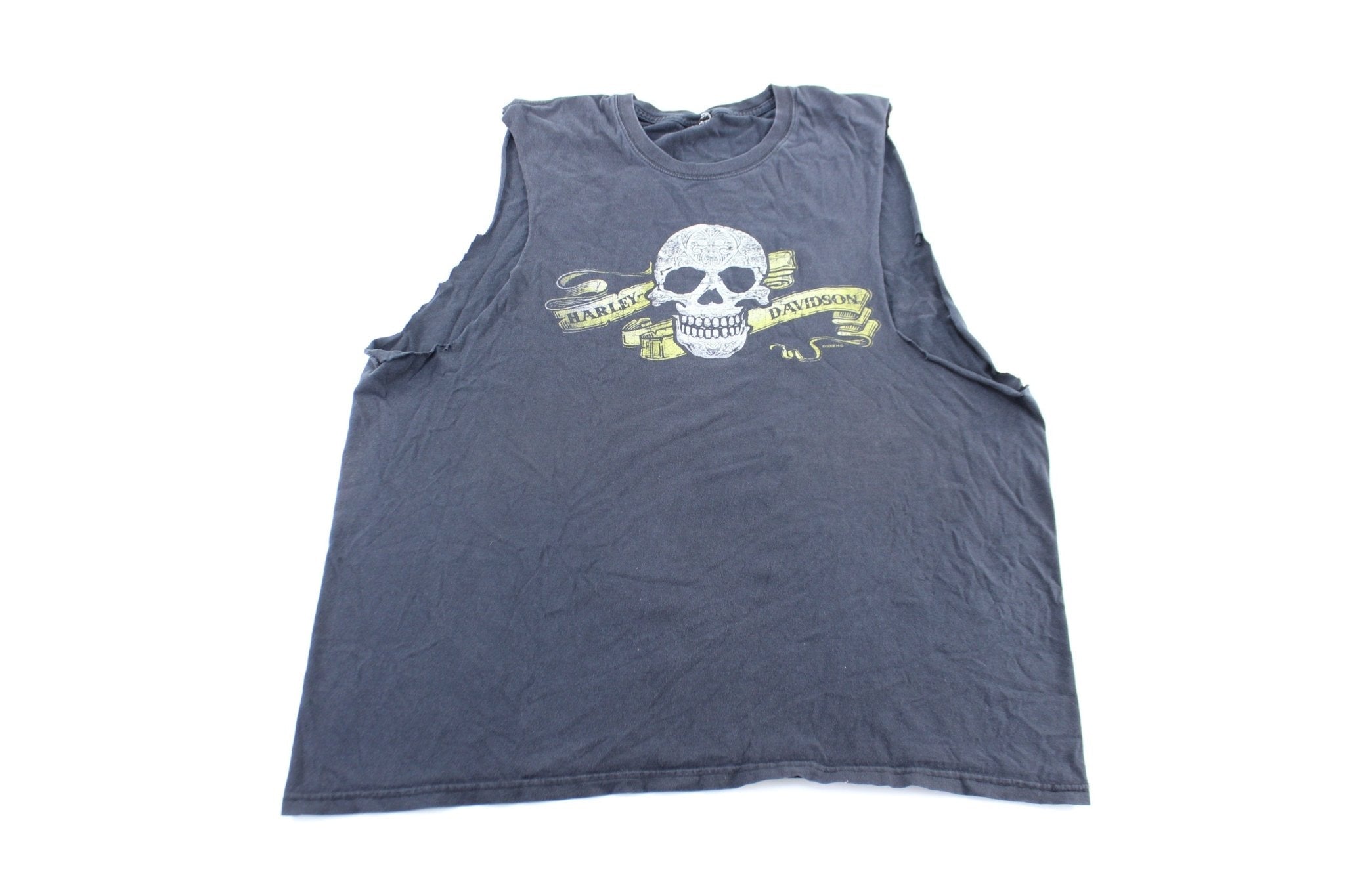 Harley Davidson Skull cut Off Tank Top - Jerseys/Tanks - Thrifted Threads