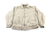 Hart Schaffner & Marx Beige Zip Up Jacket - ThriftedThreads.com