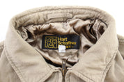 Hart Schaffner & Marx Beige Zip Up Jacket - ThriftedThreads.com