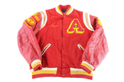 Holloway Red And Yellow Varsity Jacket - Jacket - Thrifted Threads