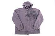 Hurley Embroidered Logo Grey Full Zip Jacket - Jacket - Thrifted Threads