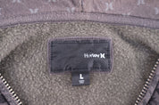 Hurley Embroidered Logo Grey Full Zip Jacket - Jacket - Thrifted Threads
