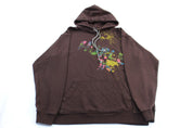 Hurley Paintball Splatter Brown Pullover Hoodie - ThriftedThreads.com