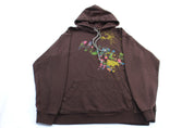 Hurley Paintball Splatter Brown Pullover Hoodie - Jacket - Thrifted Threads