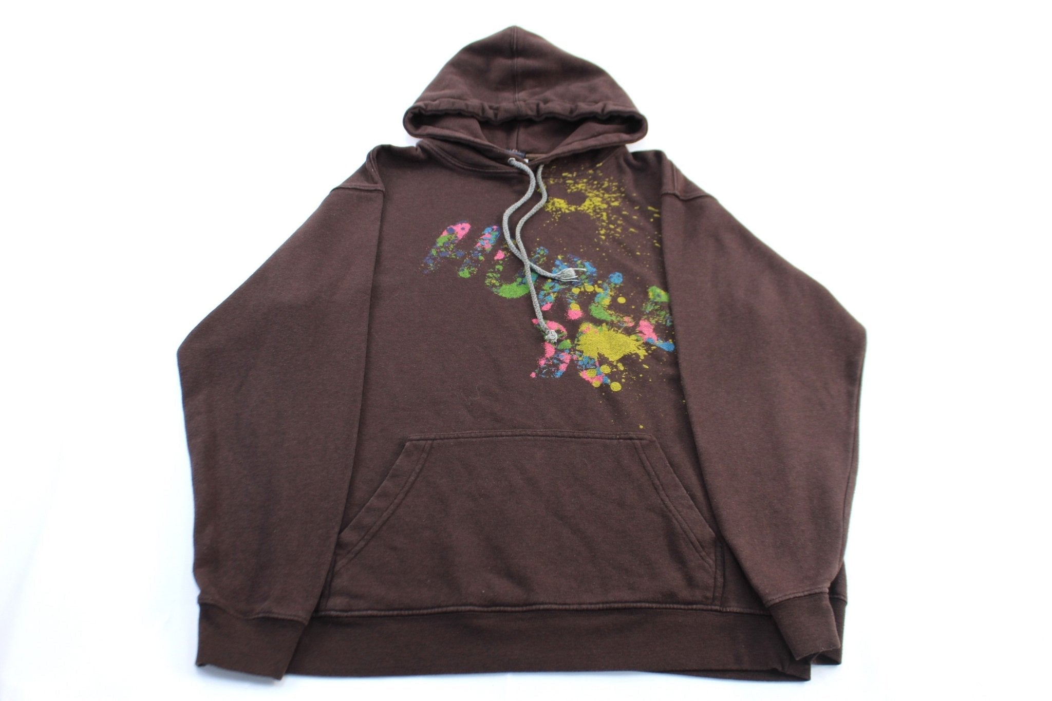 Hurley Paintball Splatter Brown Pullover Hoodie - Jacket - Thrifted Threads