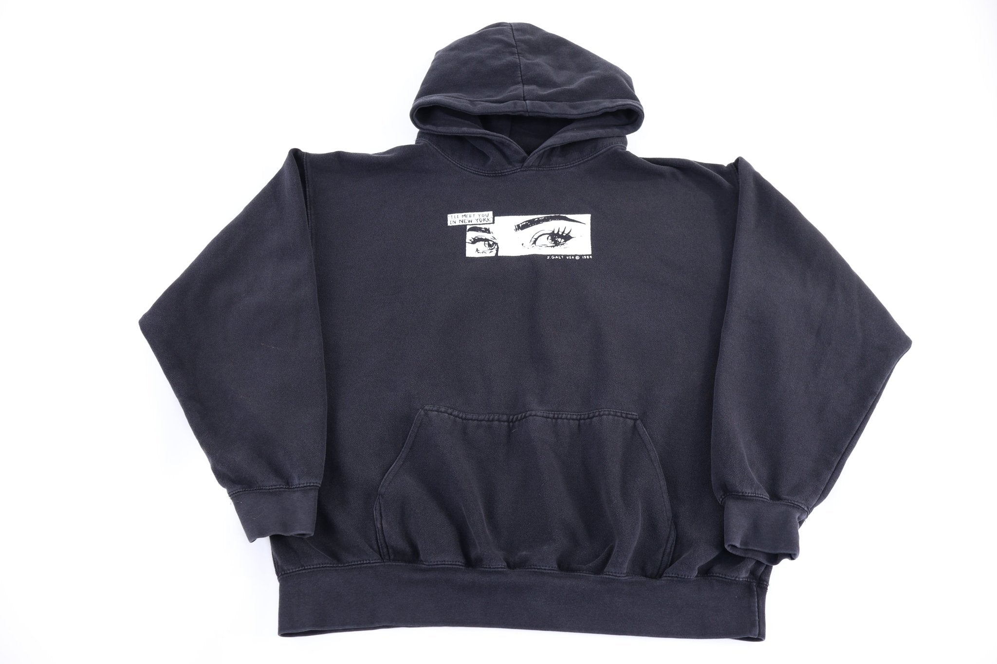 I'll Meet You In New York Cartoon Pullover Hoodie - Sweatshirt - Thrifted Threads