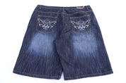 Indigo Thirty Dark Wash Denim Shorts - Pants/Shorts - Thrifted Threads