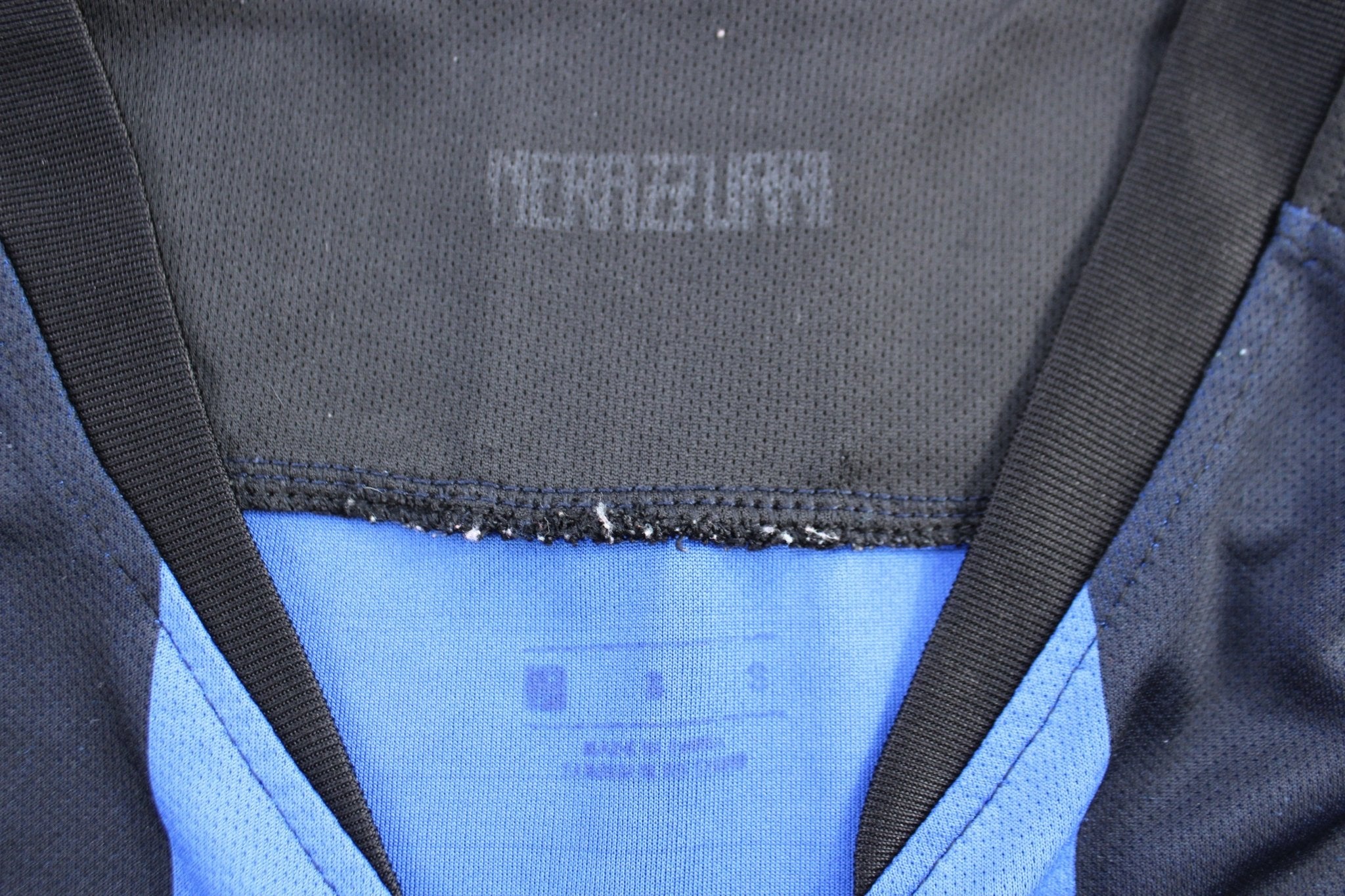 Inter Milan Embroidered Logo Striped Soccer Jersey - ThriftedThreads.com