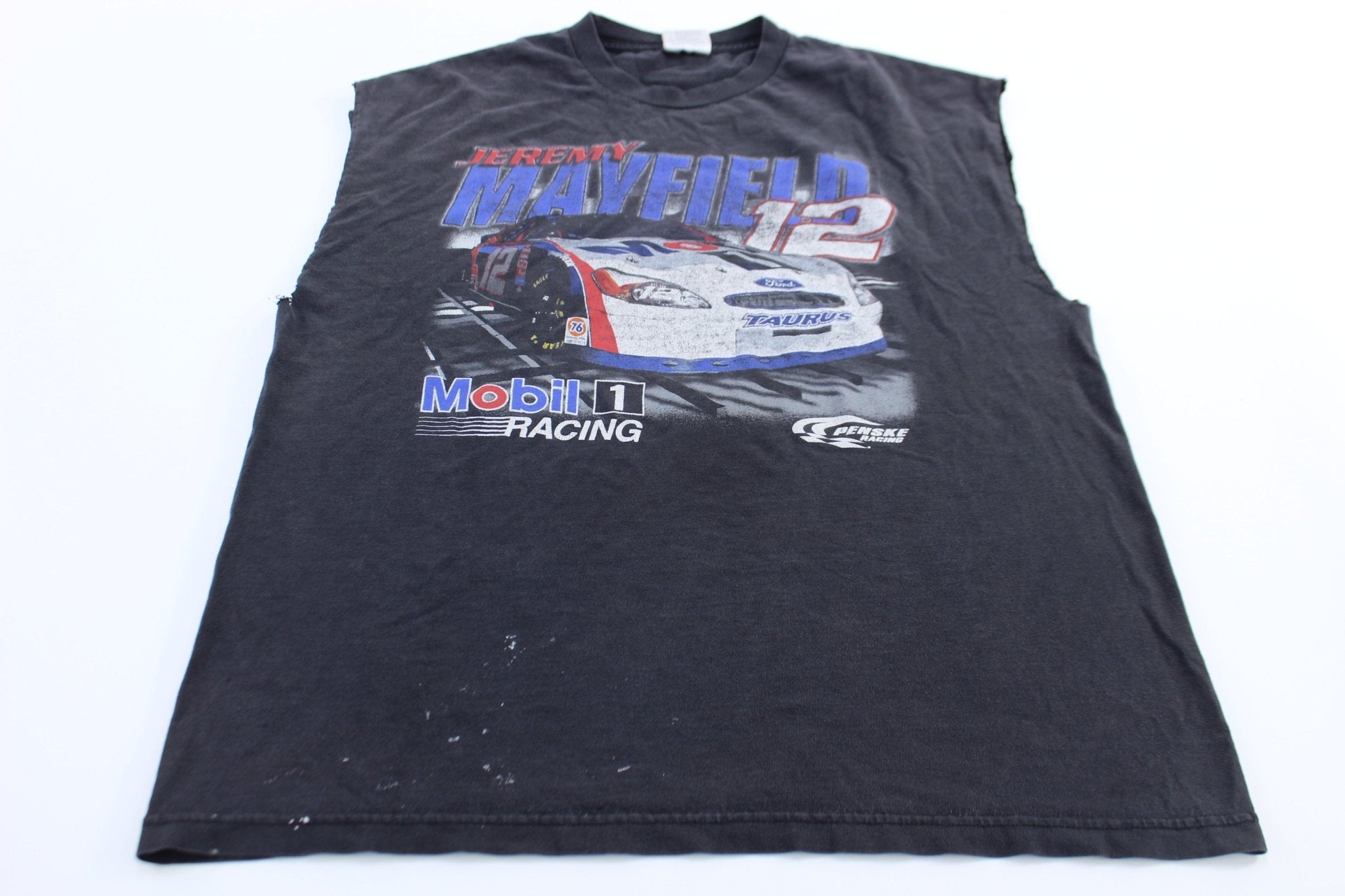Jeremy Mayfield Mobil 1 Racing Nascar Tank Top - ThriftedThreads.com