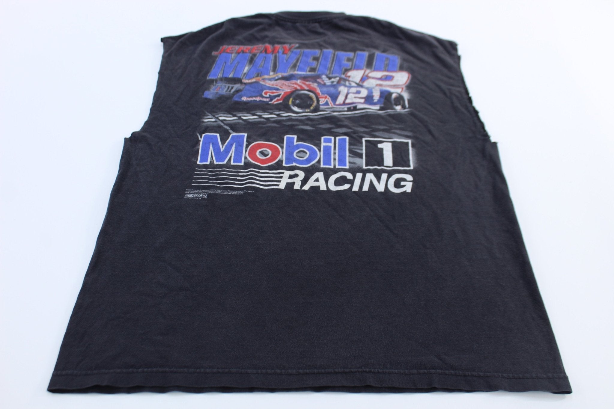 Jeremy Mayfield Mobil 1 Racing Nascar Tank Top - ThriftedThreads.com