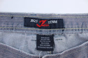 Jinzu Denim Embroidered Straight Fit Jeans - ThriftedThreads.com