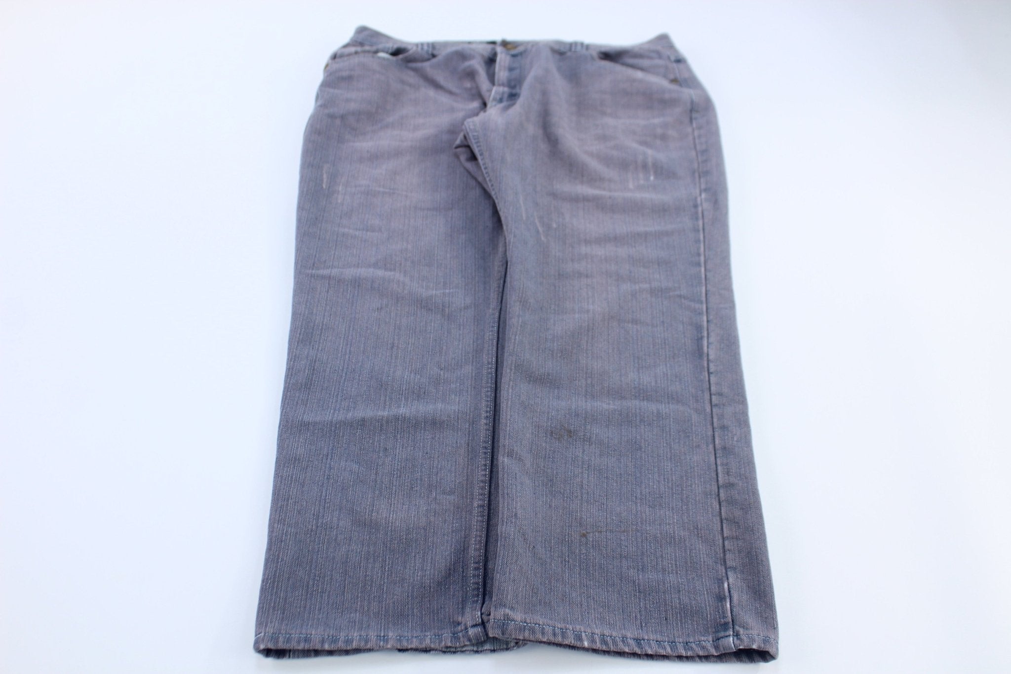 Jinzu Denim Embroidered Straight Fit Jeans - ThriftedThreads.com