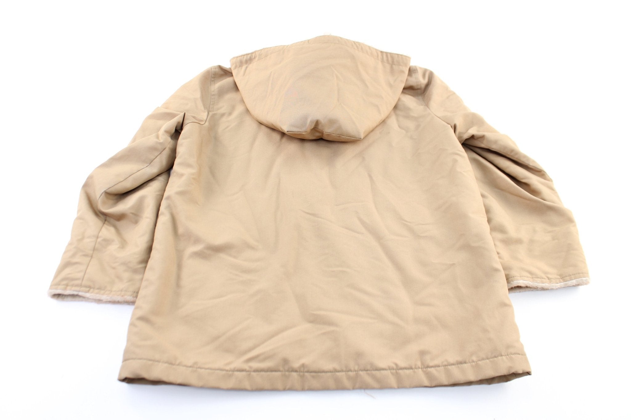 Junior's London Fog Beige Hooded Zip Up Jacket - Jacket - Thrifted Threads