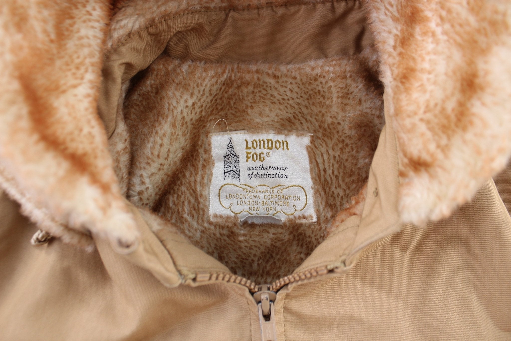 Junior's London Fog Beige Hooded Zip Up Jacket - Jacket - Thrifted Threads