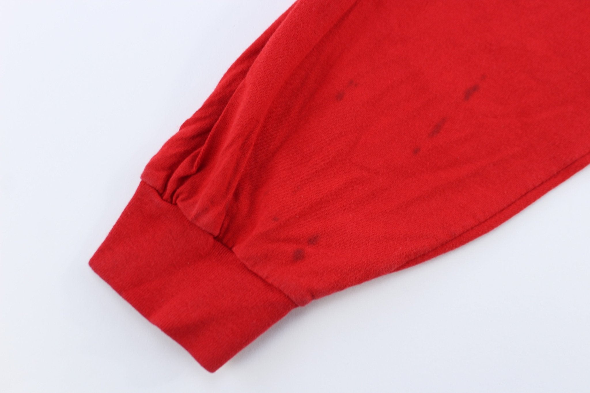 Kansas City Chiefs Football Embroidered Red LS T-Shirt - ThriftedThreads.com