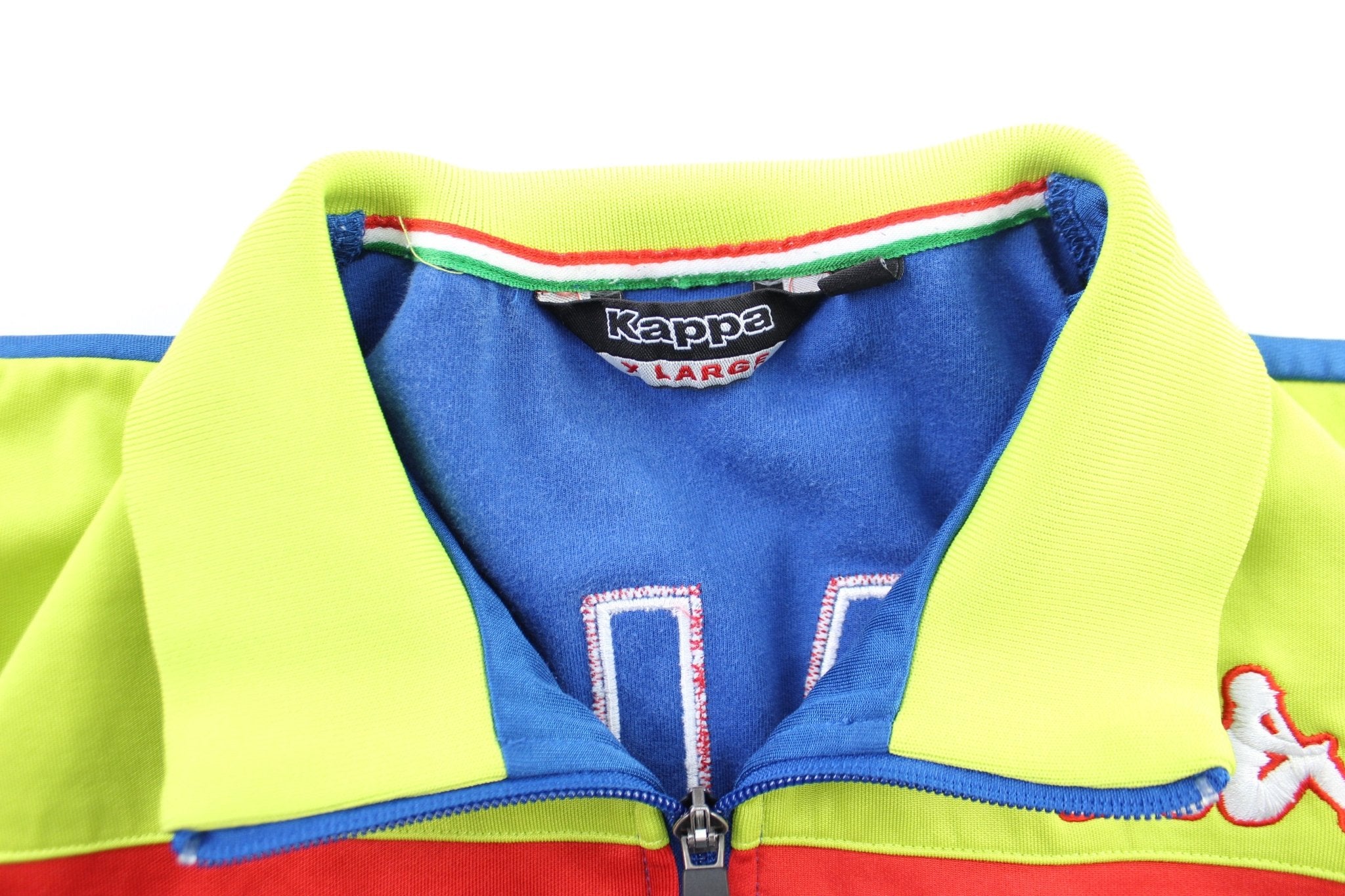 Kappa Embroidered Logo Italia Track Zip Up Jacket - ThriftedThreads.com
