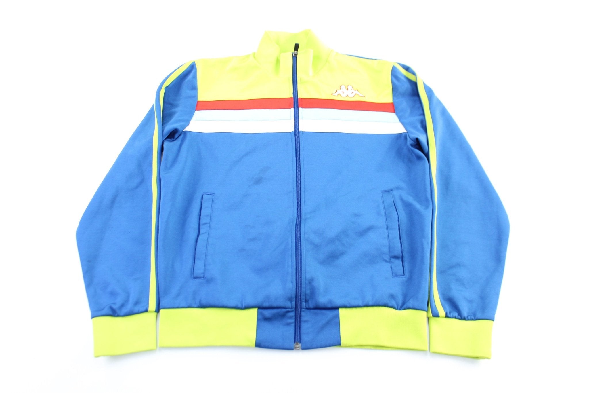 Kappa Embroidered Logo Italia Track Zip Up Jacket - ThriftedThreads.com