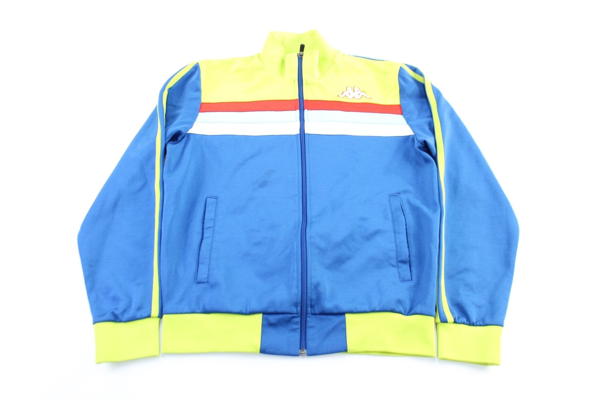 Kappa Embroidered Logo Italia Track Zip Up Jacket - Jacket - Thrifted Threads