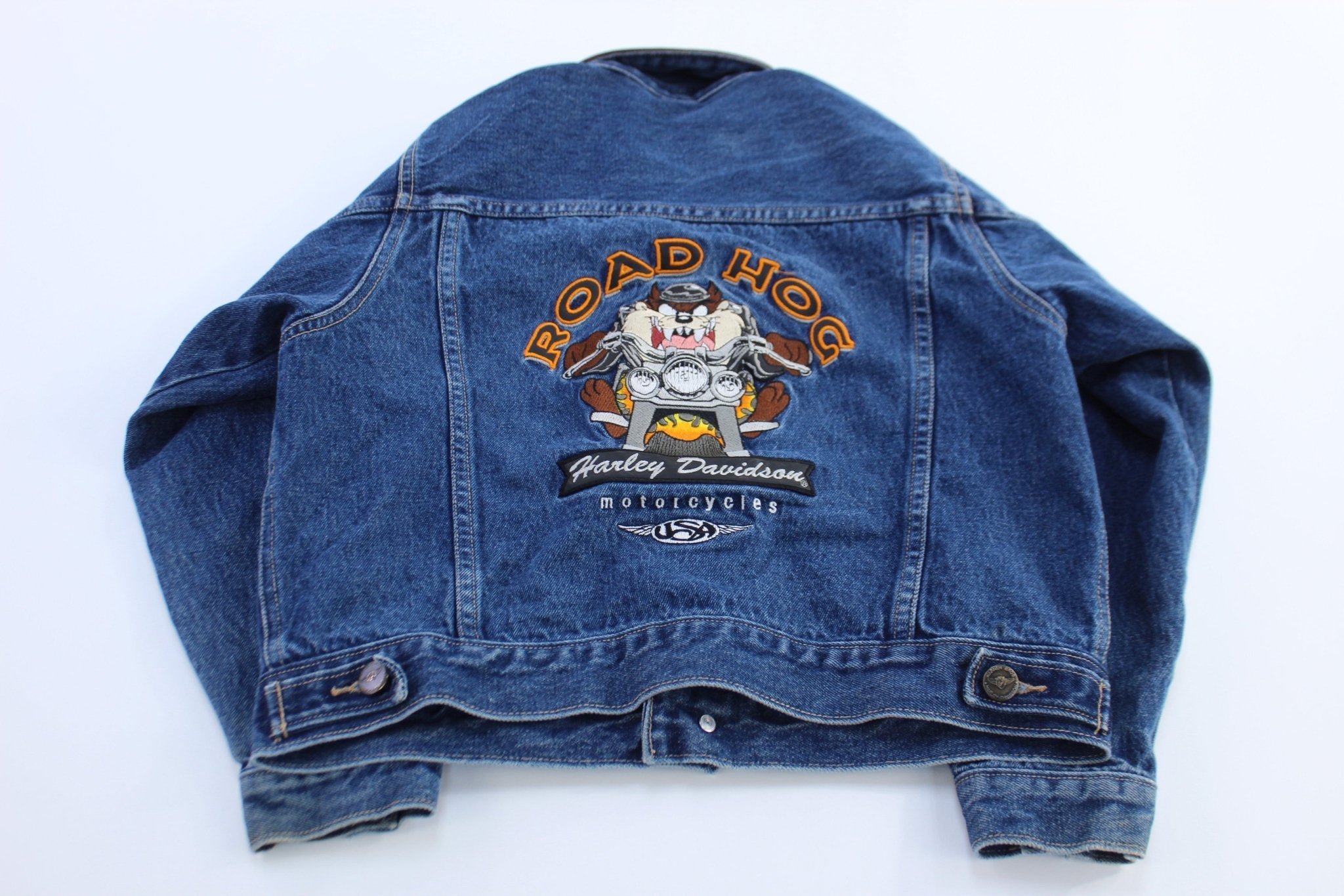 Kids Harley Davidson Motorcycles Taz Denim Jacket - ThriftedThreads.com