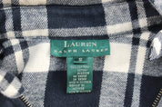 Lauren Ralph Lauren Black & White Plaid Flannel Shirt - ThriftedThreads.com