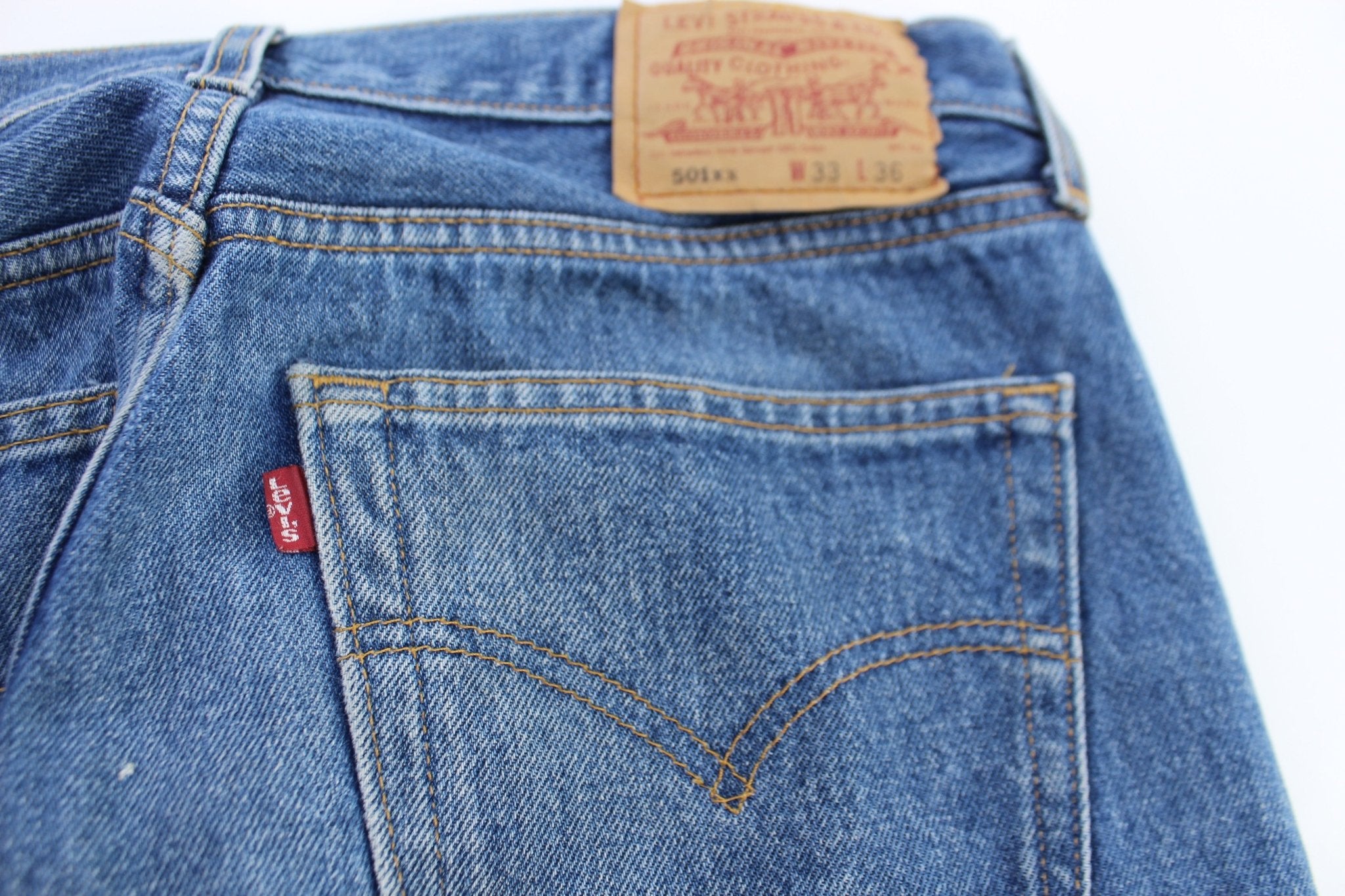 Leiv's 501xx Denim Jeans - ThriftedThreads.com