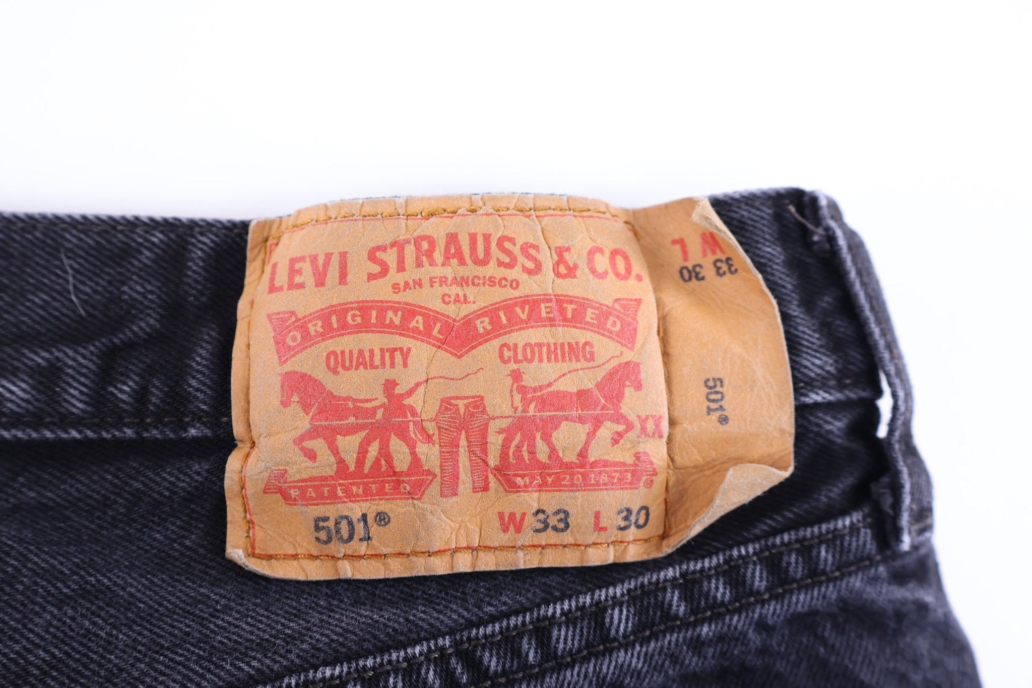 Levi's 501 Black Denim Jeans - Pants - Thrifted Threads