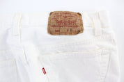 Levi's 501 White Denim Jeans - ThriftedThreads.com