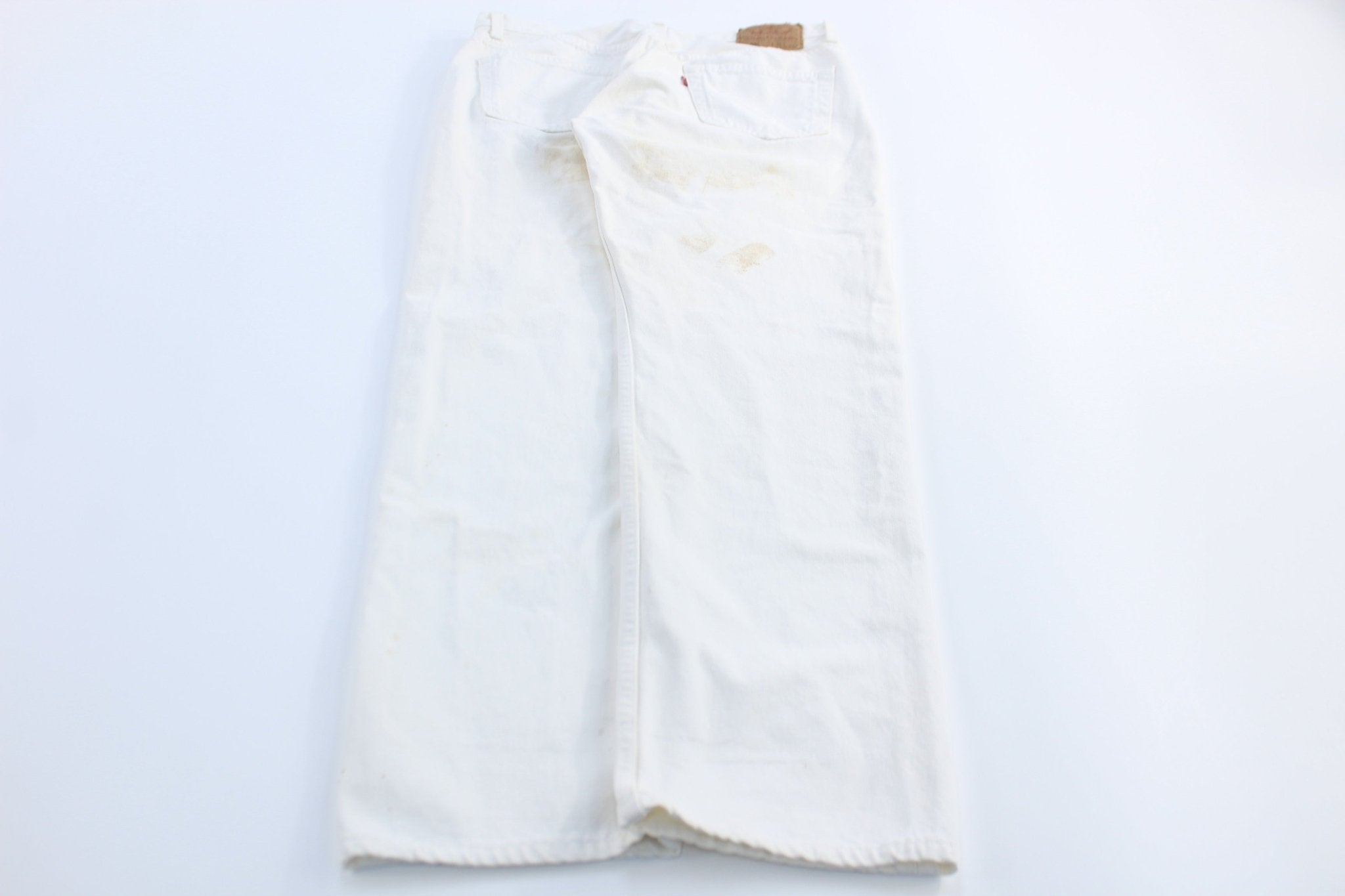 Levi's 501 White Denim Jeans - ThriftedThreads.com
